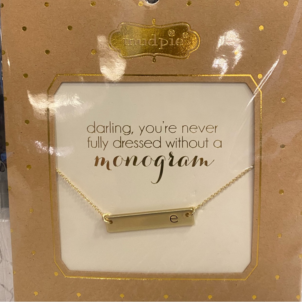 Gold Matte Lower Case Initial Necklaces